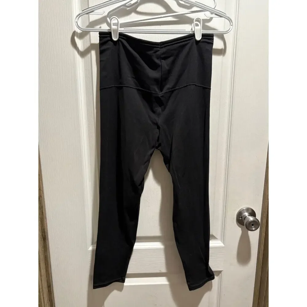 Flexees Maidenform Black Shapewear Leggings Women Large High Waist Tummy Control - Picture 3 of 3